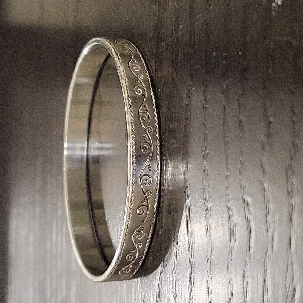 Brighton Silver Bangle Scroll Bracelet